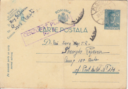 KING MICHAEL, CENSORED PLOIESTI NR 9, WW2, PC STATIONERY, ENTIER POSTAL, 1942, ROMANIA - World War 2 Letters