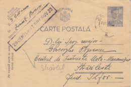 KING MICHAEL, CENSORED BRASOV NR 20, WW2, PC STATIONERY, ENTIER POSTAL, 1944, ROMANIA - Storia Postale Seconda Guerra Mondiale