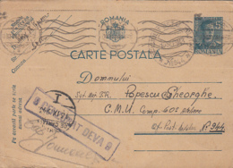 KING MICHAEL, CENSORED DEVA NR 9, MILITARY POST OFFICE NR 944, WW2, PC STATIONERY, ENTIER POSTAL, 1943, ROMANIA - World War 2 Letters