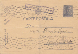 KING MICHAEL, CENSORED DEVA NR 16, WW2, PC STATIONERY, ENTIER POSTAL, 1943, ROMANIA - Cartas De La Segunda Guerra Mundial