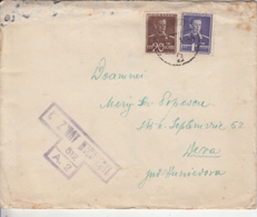 CENSORED BUCHAREST NR 512/A2, WW2, KING MICHAEL STAMPS ON COVER, 1944, ROMANIA - Cartas De La Segunda Guerra Mundial