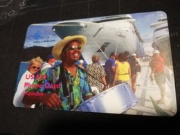 BRITSCH VIRGIN ISLANDS  US $ 10,--  CHIP CARD  Men On Steel Drum By Cruise Ship  **519** - Isole Vergini