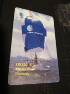 BRITSCH VIRGIN ISLANDS  US $ 20,--  CHIP CARD  Sail Yacht At Sea  **520** - Vierges (îles)