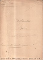 77 - VILLENOY - Vente D'un Terrain Appartement à Joseph BERTIN (et à Son épouse Julie GÉNICAULT) à M. François BOURETTE - Villenoy