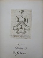 Ex-libris Héraldique XIXème - Angleterre - Devise "A La Volonté De Dieu" - Ex-Libris