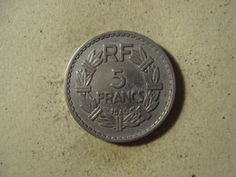 MONNAIE FRANCE 5 FRANCS 1945 LAVRILLIER - 5 Francs