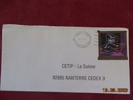 Lettre Affranchie Ayant Circulé Avec Une Vignette Sans Valeur . - Covers & Documents