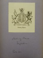 Ex-libris Héraldique XIXème - Angleterre - Devise "Pollet Virtus" - Antony House - Bookplates