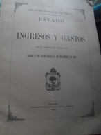 Ingresos Y Gastos Diputacion Provincial Vizcaya 1893 - Other & Unclassified