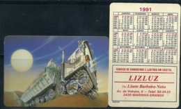 1991 Pocket Poche Calendar Calandrier Calendario Portugal Carros Trucks Lizluz Marinha Grande - Grand Format : 1991-00