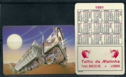 1991 Pocket Poche Calendar Calandrier Calendario Portugal Carros Trucks Talho Da Matinha Lisboa - Grand Format : 1991-00