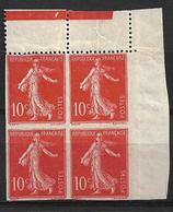 France N°135e** Un Bloc De 4 Non Dentelé Accidentel Cote +1540€ RARE. - Unused Stamps