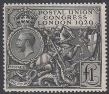 1929. POSTAL UNION CONGRESS LONDON Georg V. £ 1. Never Hinged. Fantastic Iconic Stamp... (Michel 174) - JF360090 - Neufs