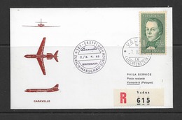 1965 USED Liechtenstein First Flight - Cartas & Documentos