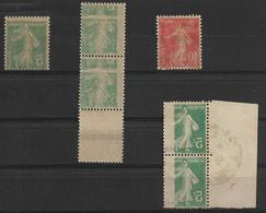 France N°137** Et Oblitéré 138*; Un Lot De Timbres Avec Variété Recto Verso  Cote + 70€ - Unused Stamps