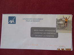 Lettre Ayant Circulé Avec Une Vignette Sans Valeur D'affranchissement. - Covers & Documents