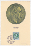 MONACO => Carte Maximum => CHARLES III - Journée Du Timbre 1948 - Cartas Máxima