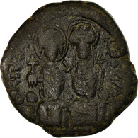 Monnaie, Justin II, Follis, 573-574, Constantinople, TTB, Cuivre, Sear:360 - Byzantine