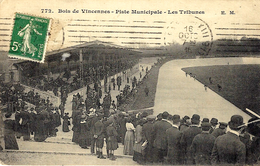 272- Bois De Vincennes ( Paris 12ème )Piste Municipale -les Tribunes -ed. E. M . - Escalada