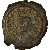Monnaie, Maurice Tibère, Demi-Follis, 585-586, Antioche, TB+, Bronze, Sear:535 - Bizantine