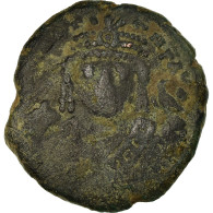 Monnaie, Maurice Tibère, Demi-Follis, 596-597, Antioche, TB+, Bronze, Sear:535 - Bizantine
