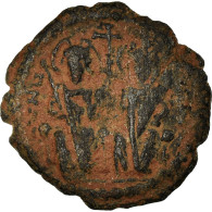 Monnaie, Justin II, Decanummium, 571-572, Antioche, TB+, Bronze, Sear:383 - Bizantine