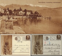 Italie 1935. 2 Entiers Postaux Envoyés à L'étranger. 2 Tirages. Baveno, Alpes, Montagnes, Verbano-Cusio-Ossola - Berge