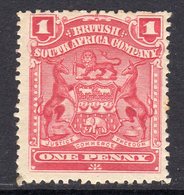 Rhodesia BSAC 1898 1d Red Definitive, Hinged Mint, SG 78 (BA) - Southern Rhodesia (...-1964)