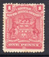 Rhodesia BSAC 1898 1d Red Definitive, Hinged Mint, SG 78 (BA) - Southern Rhodesia (...-1964)