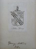 Ex-libris Héraldique Illustré XIXème - Angleterre - ARTHUR YOUNG - Ex Libris