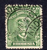 Rhodesia BSAC 1913-14 ½d Green 'Admiral' No Watermark Definitive, Used, SG 187 (BA) - Southern Rhodesia (...-1964)