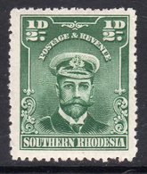 Southern Rhodesia 1924 ½d Green 'Admiral' Definitive, Hinged Mint, SG 1 (BA) - Southern Rhodesia (...-1964)