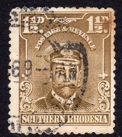 Southern Rhodesia 1924 1½d Bistre-brown 'Admiral' Definitive, Used, SG 3 (BA) - Southern Rhodesia (...-1964)