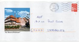 Entier Postal PAP Repiqué Alsace Bas Rhin  "Au Renard Prêchant" Restaurant Architecture : Maison à Colombage - PAP: Private Aufdrucke