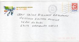 Entier Postal PAP Repiqué Alsace Haut Rhin  Goliath 2001 Parc Des Expositions Mulhouse - Prêts-à-poster:private Overprinting