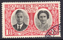 Southern Rhodesia 1947 Royal Visit 1d Value, Used, SG 63 (BA) - Southern Rhodesia (...-1964)