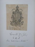 Ex-libris Héraldique Illustré XIXème - Etats-Unis - John LOWELL - Bookplates