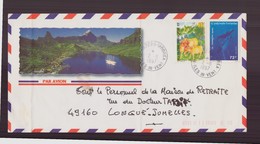 Polynésie Française, Enveloppe Du 2 Juin 1997, De Moorea Pour Longué-Jumelles - Brieven En Documenten