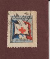 Vignette Guerre De 1914 - 1918 - Société Française De Secours Aux Blessés Militaires . 21 Rue François 1er - 2 Scannes - Militärmarken