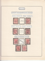 PERFINS, KING CAROL I STAMPS, 1893-1908, ROMANIA - Perfins