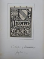 Ex-libris Héraldique Illustré XXème - Angleterre - CULPEPER - Bookplates