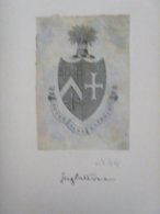 Ex-libris Héraldique XIXème - Angleterre - Devise "SOYEZ SANS REPROCHE" - Bookplates