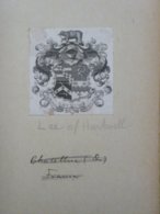 Ex-libris Héraldique XIXème - Angleterre - LEE OF HARTWELL - Devise "VERUM AT QUE DECENS" - Ex-Libris