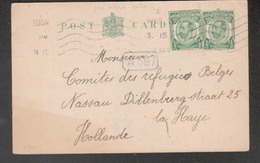 1915, Entier Postal Avec Complément D'affranchissement Illicite, 2ème Entier Découpé, Aurait Du Etre Taxee.description - Autres & Non Classés