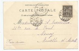 Cachet 1900 Bayeux 14 Calvados Pour Nancy Carte Dieppe Vues Du Réseau De L'ouest - 1877-1920: Semi Modern Period