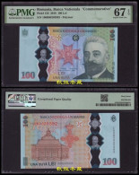 Romania 100 Lei, (2019), Commemorative Polymer Note In The Folder, PMG67 - Roumanie