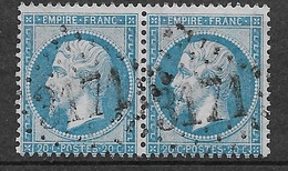 France Paire  Du  N°22    Oblitéré   Gros Chiffres 3171 ROCHEFORT SUR MER     B / TB     ...  - 1862 Napoléon III.
