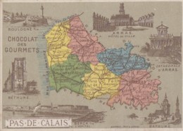 Pas-de-Calais 62 - Histoire Géographie - Chromo - Publicité Café Chocolat Des Gourmets - Unclassified
