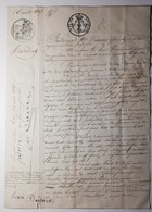 RARE - Acte Très Ancien Du 17 Aout 1825 - Tribunal Civil Du HAVRE - Timbre Royal & Cachet Notarial à Sec En Rajout - Gebührenstempel, Impoststempel