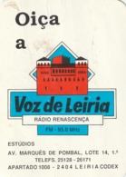 1990 Pocket Calendar Calandrier Calendario Portugal Radio Voz De Leiria - Grand Format : 1981-90